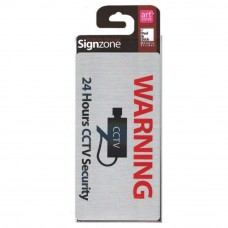 Signzone Peel & Stick Metallic Sticker - 24 Hours CCTV Security (Item No: R01-58)